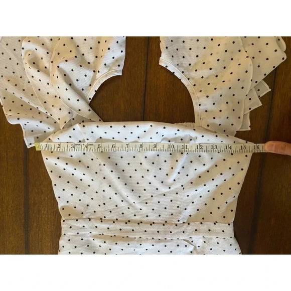 Ali and Jay LA Small Terrace Time Ruffle Slit Polka Dot Maxi Dress - Picture 11 of 11